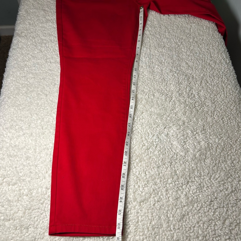 d. jeans Women's Vibrant Red Pants NWOT Size 10 - Picture 7 of 15